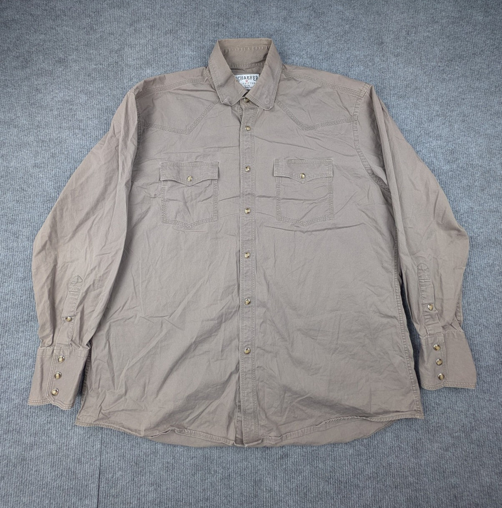 Schaefer Outfitters Button Up Mens XL Western Work Wear Outdoors Yoke Ranch